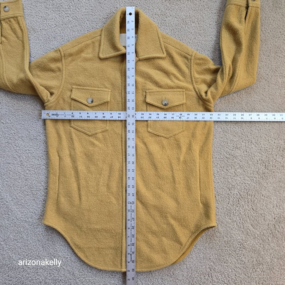 Wilfred Free Wool Ganna Mustard Yellow Shirt Jacket Shacket XXS *RUNS BIG* - Picture 4 of 8